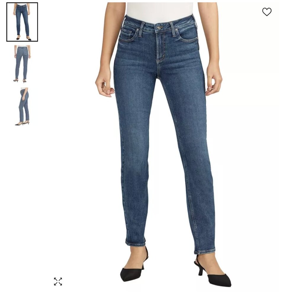 Silver Jeans Co. Infinite Fit Mid Rise Straight Leg Jeans